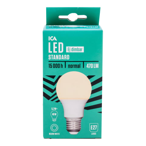 LED spuldze ICA A60 6,5W E27 470lm