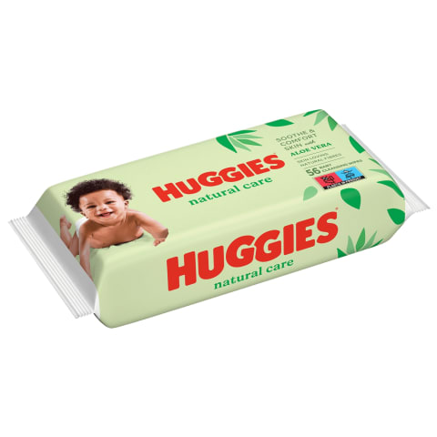 Niisked Salvrätikud Natural Care, HUGGIES, 56 tk