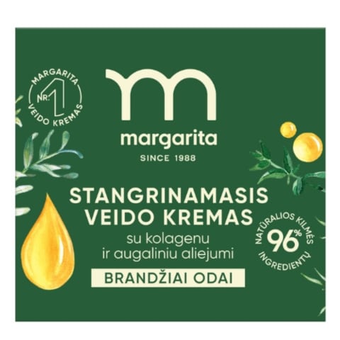 Veido kremas su kolagenu MARGARITA, 50ml