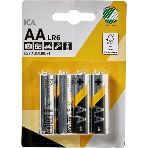 Baterija ICA LR06 AA, 4 vnt.