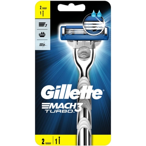Skustuvas GILLETTE MACH3 TURBO, 2 galvutės