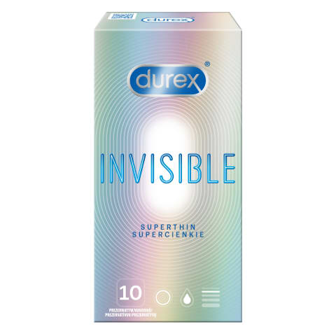 Prez., DUREX INVISIBLE EXTRA SENSITIVE, 10vnt