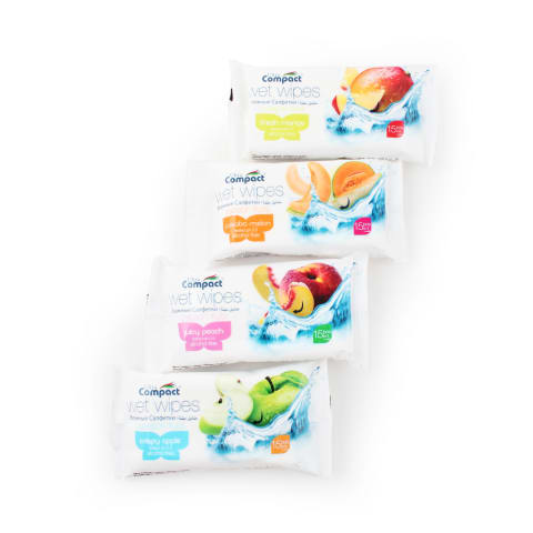 Salvetes mitrās Compact fruits 15 gb