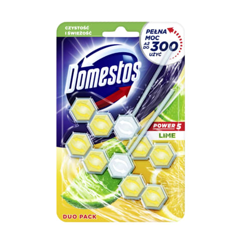 Tualetes bloks Domestos Power 5 Lime 2 gab.