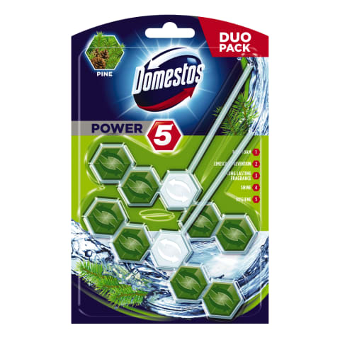 Tual. bloks Domestos Duo Power 5 Pine 2 gab.