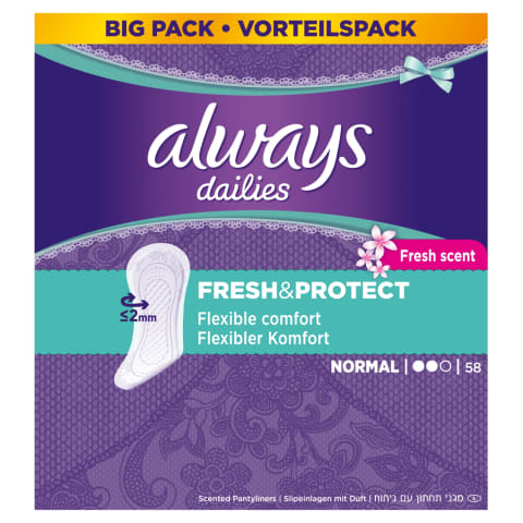 Pesukaitsmed Normal Deo, ALWAYS, 58 tk