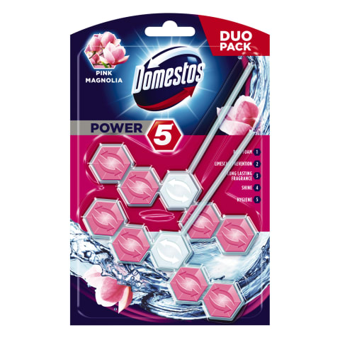 Tualetes bl. Domestos Duo Power 5 Pink 2x55g