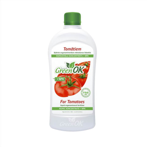 Pomidorų trąšos GREEN OK BIO NPK 0,75l
