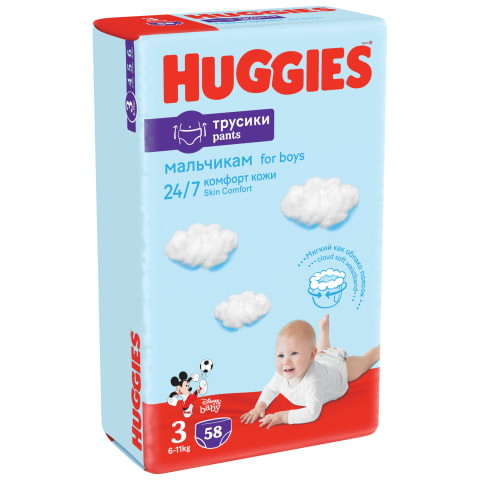 Püksmähkmed Huggies Mega Boy S3, 6-11kg 58tk