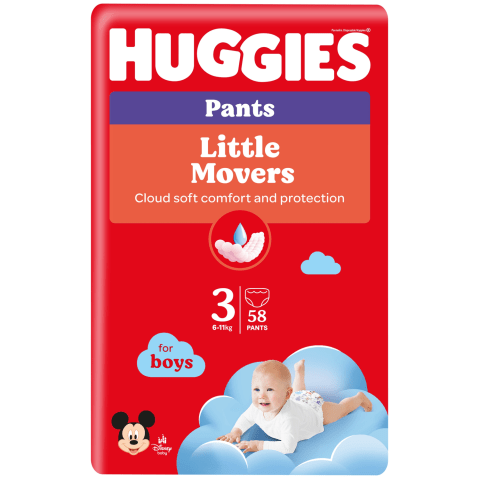 Sausk.keln.HUGGIES BOYS(3) 6-11kg,58vnt