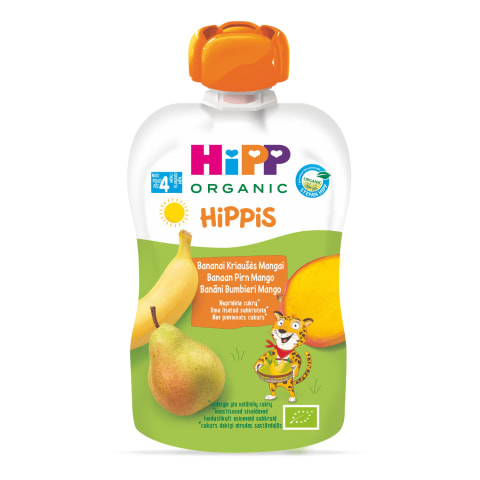 Püree banaan-mango bio Hipp alates 4. kuust 100g