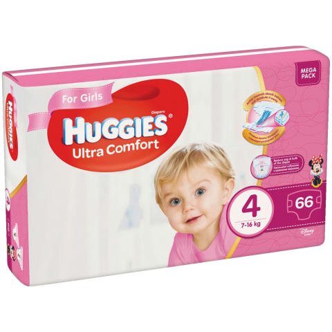 Autiņbiksītes Huggies girls 8-14kg 66gb