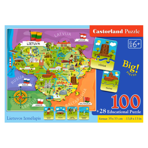 Puzzle CASTORLAN 100 Lietuva