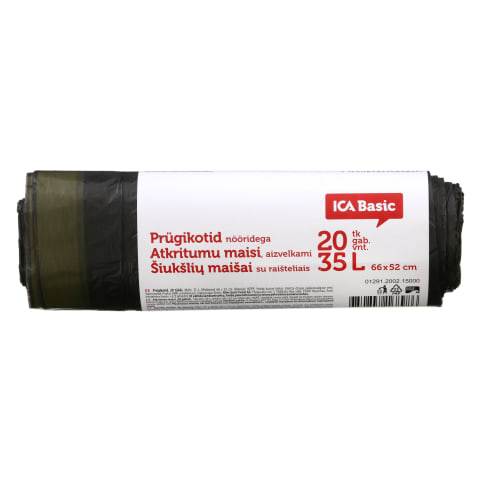 Šiukšl.maišai ICA Basic,35l,20vnt,užriš.