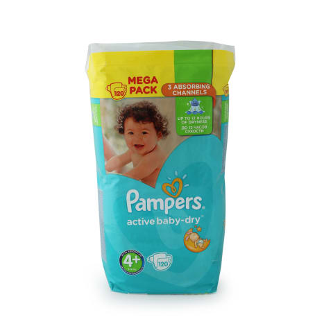 Autiņb. Pampers Active Baby s4+ 120gb
