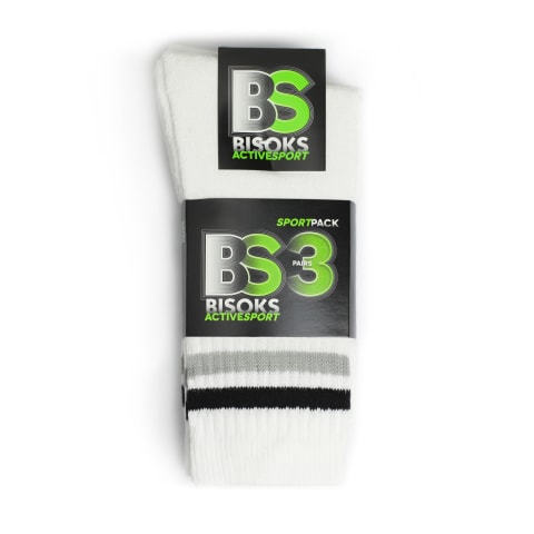 V sp zeķes Bisoks 3p 11011k white 39-42