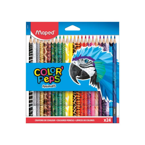 Krāsainie zīmuļi ColorPeps Animals 24.gab.