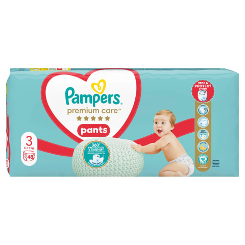 Püksmähkmed Pampers Prem. Care S3 6-11kg 48tk