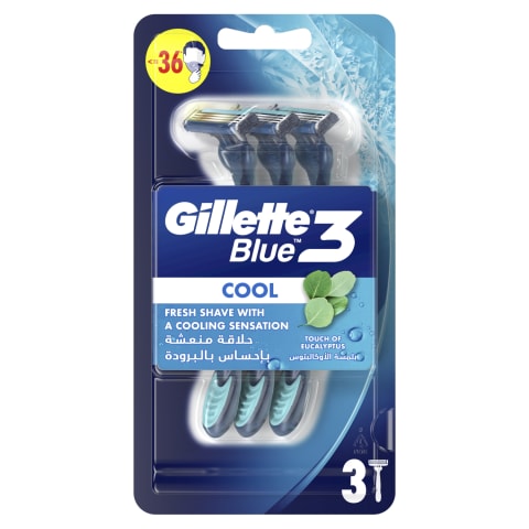 Vienr. skuvekļi Gillette Blue 3 Cool 3 gab.