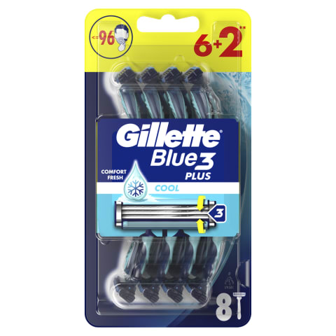 Vienk. skustuvas GILLETTE BLUE 3 COOL, 6+2vnt