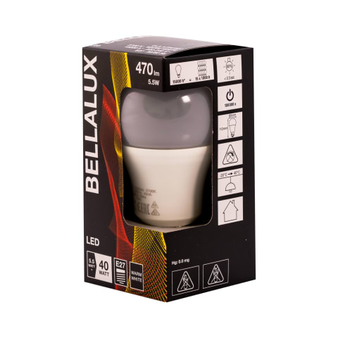 LED spuldze Bellalux cla40 5,5w/827 e27