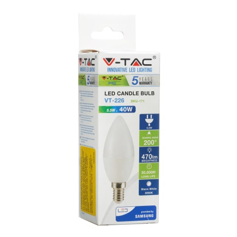 LED Valgusallikas VT-SAMSUNG E14/B40 5.5