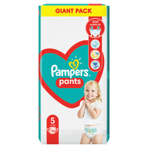 Užm. kelnaitės PAMPERS PANTS 5, 11-16kg,56vnt