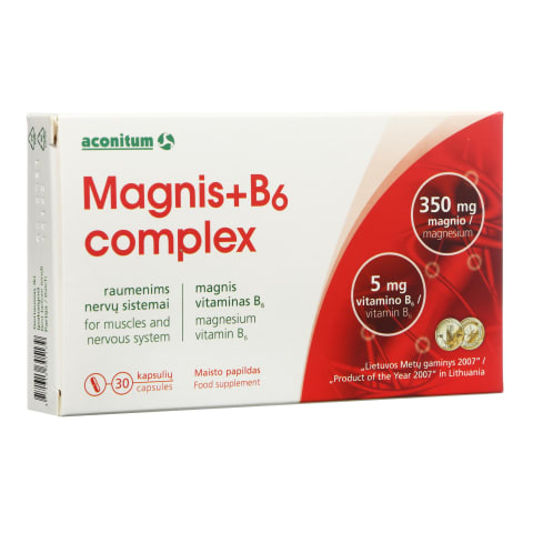 Maisto papildas Magnis+B6 COMPLEX, 30 vnt.