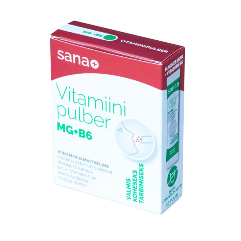Vitamiinipulber SANA+ Mg ja B6-vit. 10*3g