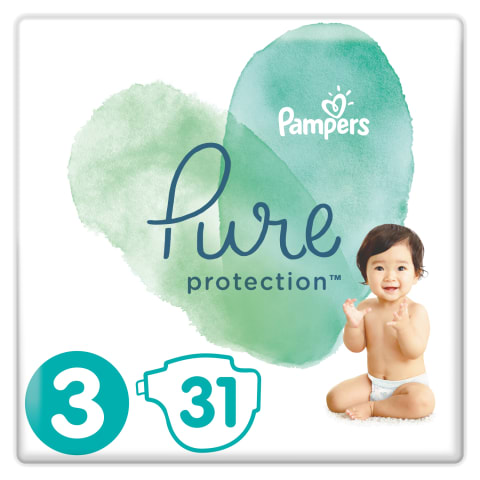 Sauskelnės PAMPERS PURE 6-10kg., 31vnt.