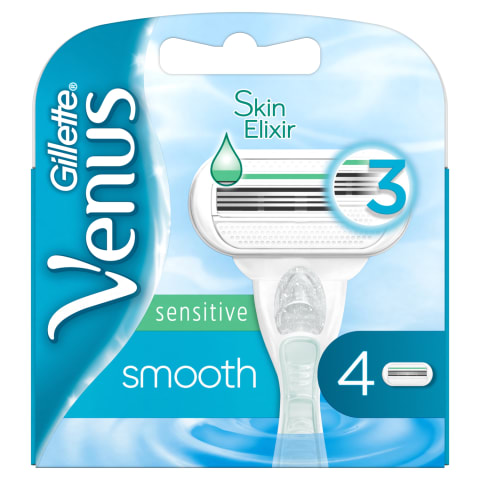 Mot.skust.galv.VENUS SMOOTH SENSITIVE, 4 vnt.