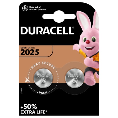 Baterijas Duracell 2025 2 gab.