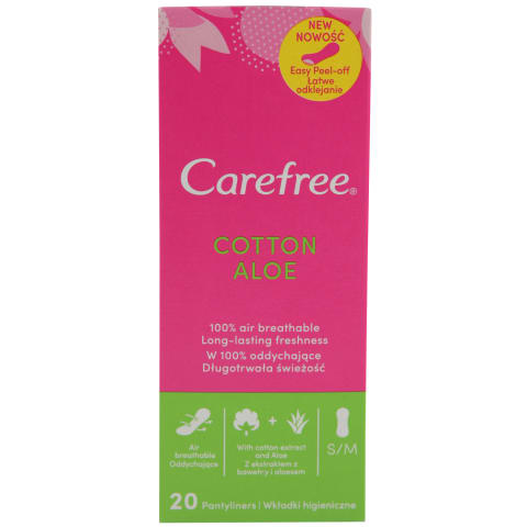 Biks. ieliktnīši Carefree Cotton Aloe 20 gab.