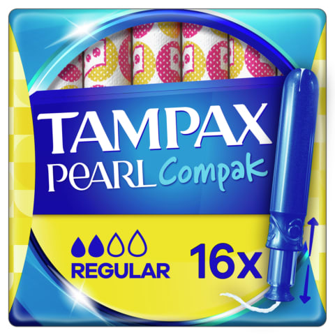Tamponi TAMPAX Compak Pearl Regular, 16 gab.