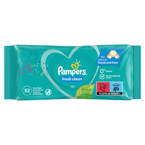 Servetėlės PAMPERS FRESH CLEAN, 52vnt.