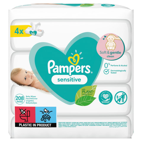 M.salvetes Pampers Sensitive, 4x52 pcs