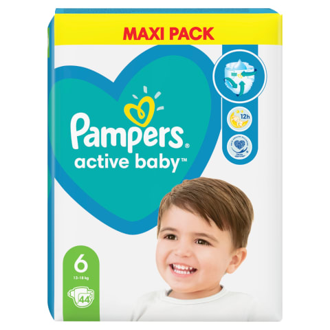 Diapers Pampers ActiveBDry VP+ S6, 44pcs