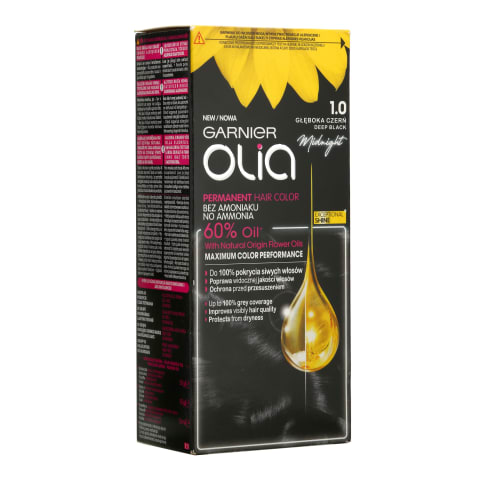 Plaukų dažai GARNIER OLIA 1.0 Deep Black