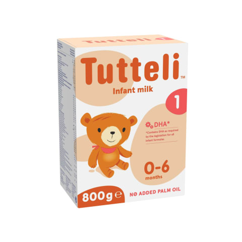 Piena formula Tutteli 1 no dzimšanas 800g