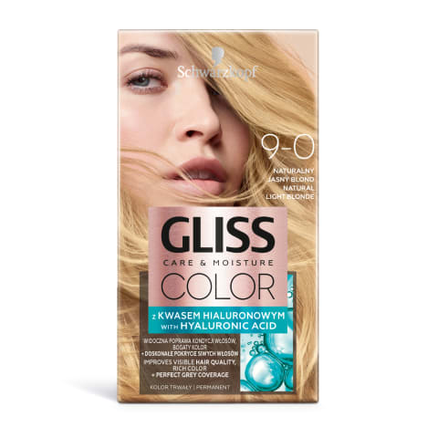 Matu krāsa Gliss Color 9-0 gaiši blonds