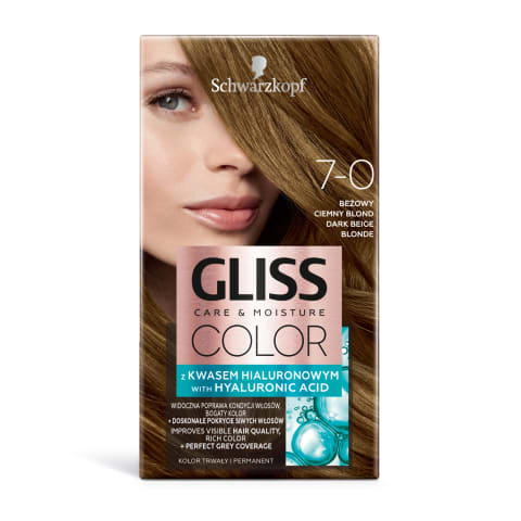 Matu krāsa Gliss Color 7-0 smilšu blonds