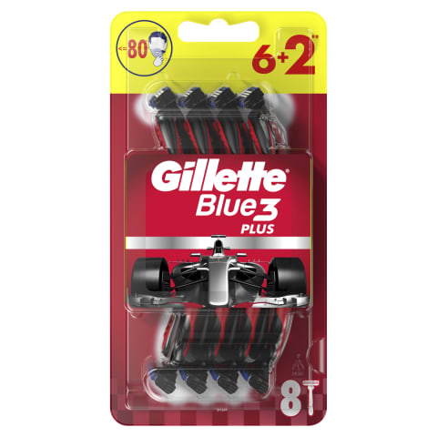 Vienr.sk.Gillette BLUE 3 Red 6+2 gab.