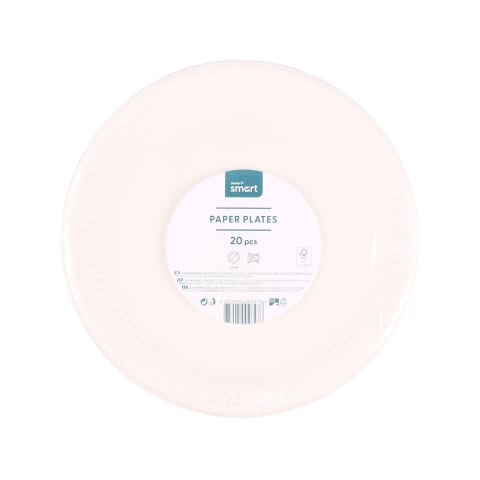 Papīra šķīvji RIMI BASIC d23cm, 20 gab