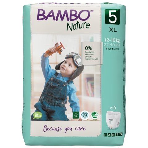 Sauskelnės BAMBO keln., 12-18 kg,19 vnt