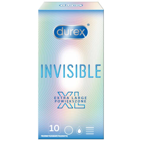 DUREX prezervatīvi Invisible XL N10