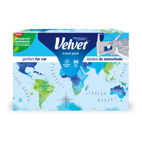 Salvrätik Velvet Travel 3 kihti 50tk
