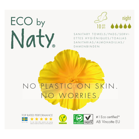 Higien. paketai ECO by Naty Night, 10
