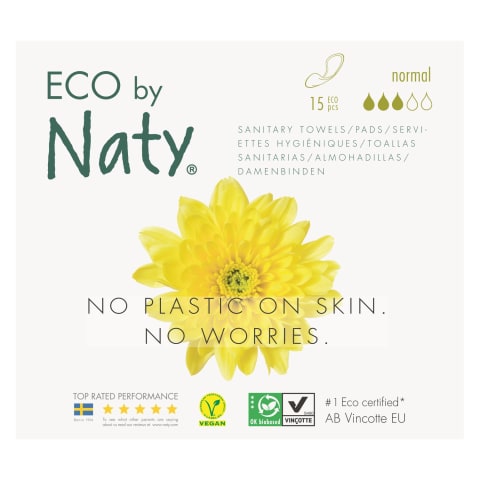 Higien. paketai ECO by Naty Normal, 15