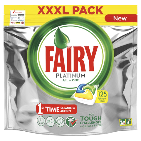 Indapl. kaps. FAIRY PLATINUM LEMON, 125vnt
