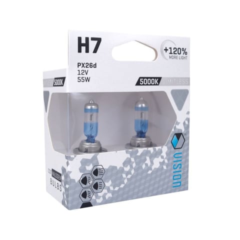 Auto spuldzes H7 12V 55W +120% 2gab.